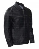 Cafe Racer Black Shirt Collar Leather Jacket