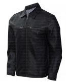 Cafe Racer Black Shirt Collar Leather Jacket