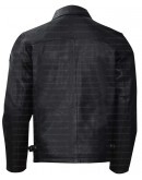 Cafe Racer Black Shirt Collar Leather Jacket