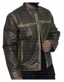 Vintage Cafe Racer Distressed Biker Leather Jacket
