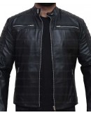 Cafe Racer Vintage Slim Fit Biker Leather Jacket