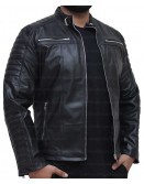 Cafe Racer Vintage Slim Fit Biker Leather Jacket