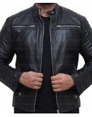 Cafe Racer Vintage Slim Fit Biker Leather Jacket