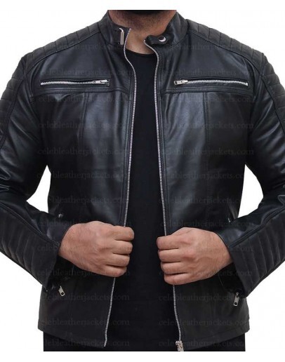 Cafe Racer Vintage Slim Fit Biker Leather Jacket