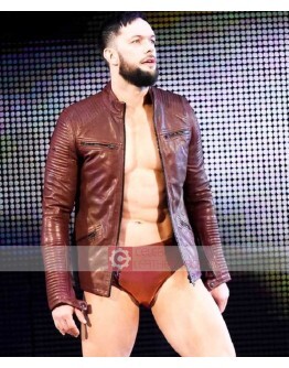 WWE Finn Balor Brown Leather Jacket