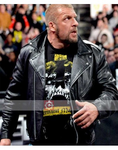 WWE Triple H Raw Biker Leather Jacket