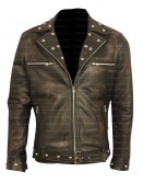 Fallout 3 Tunnel Snakes Rule Distressed Leather Jacket
