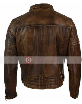 Original Lambskin Waxed Distress Vintage Leather Jacket