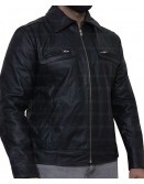 Vintage Cafe Racer Black Leather Jacket
