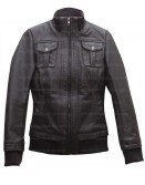 Aviator Women's Brown Flight Leather Bomber Jacket 