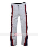 Evel Knievel Motorcycle White Costume Leather Pant