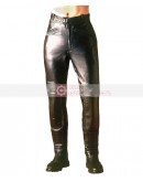 Warriors Black Biker Leather Pant