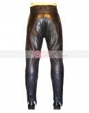 Warriors Black Biker Leather Pant
