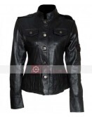 Get Smart Anne Hathaway Black Leather Jacket