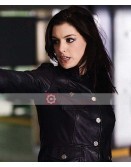 Get Smart Anne Hathaway Black Leather Jacket