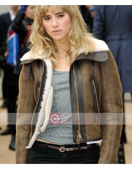 Suki Waterhouse B3 Sheepskin Shearling Jacket