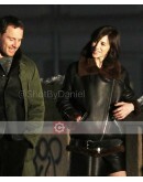 The Snowman Charlotte Gainsbourg Leather Coat