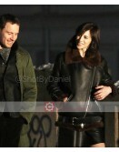The Snowman Charlotte Gainsbourg Leather Coat