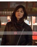 The Snowman Charlotte Gainsbourg Leather Coat