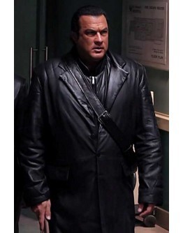Against the Dark Steven Seagal Leather Black Coat