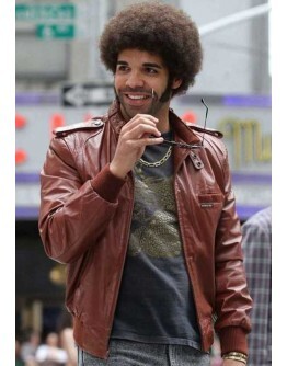 Anchorman 2 Aubrey Graham (Drake) Leather Jacket