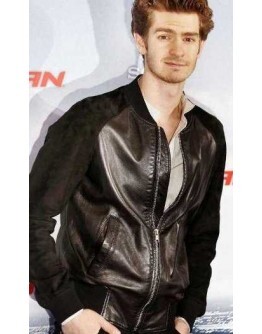 Andrew Garfield Bomber Leather Jacket