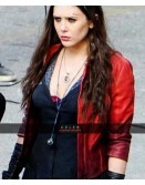Avengers Age Of Ultron Elizabeth Olsen Red Jacket