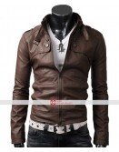 Slim Fit Button Pocket Light Brown Jacket