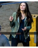 Captain America Civil War Elizabeth Olsen (Scarlet Witch) Green Jacket