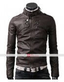 Slim Fit Dark Brown Button Pocket Jacket