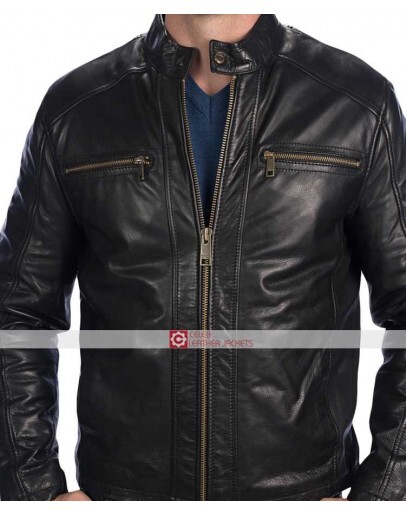 Andrew Marc Laser Moto Leather Jacket